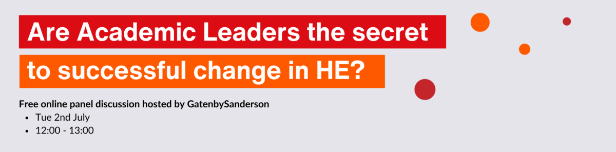 Academic Leadership: webinar panel discussion