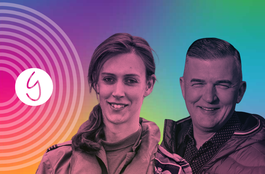 Pride in Armed Forces Day Headshot of Ayla Holdom and Craig Jones MBE