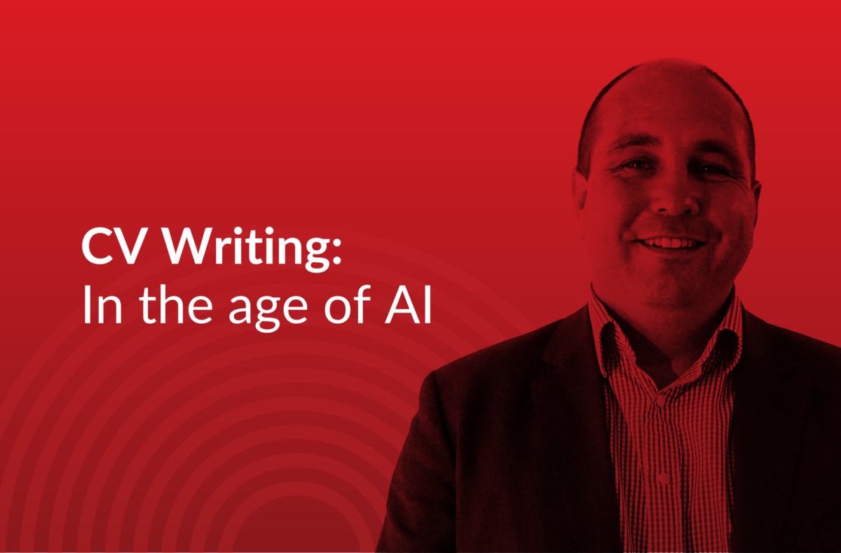 Image of Michael Dobson with the words: CV Writing in the age of AI